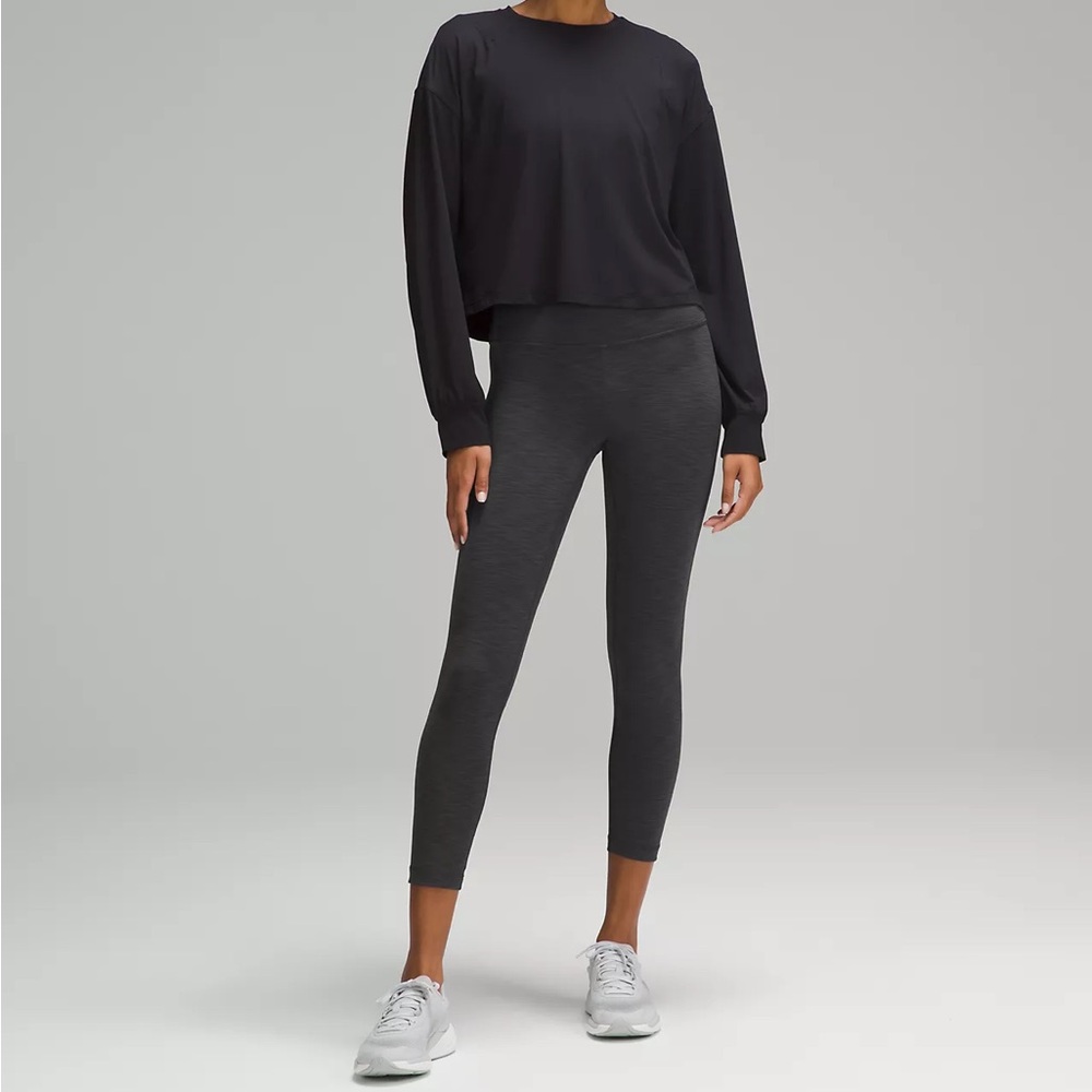 lululemon Wunder Train High-Rise Tight 25" in Heathered Graphite Grey